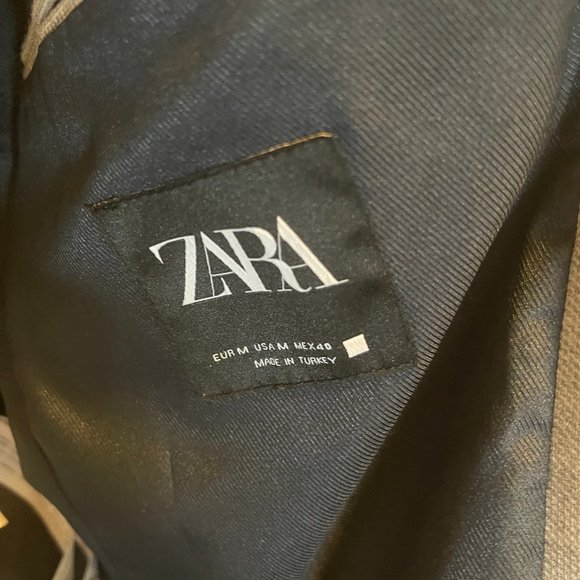 ZARA Gray Suit Jacket - Size Medium - Picture 7 of 7
